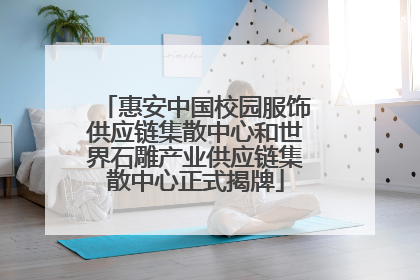 惠安中国校园服饰供应链集散中心和世界石雕产业供应链集散中心正式揭牌