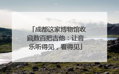 成都这家博物馆收藏数百把吉他：让音乐听得见，看得见