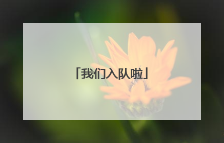 我们入队啦