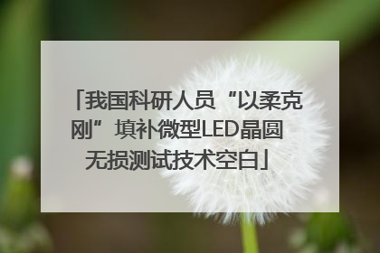 我国科研人员“以柔克刚”填补微型LED晶圆无损测试技术空白