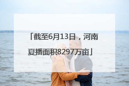 截至6月13日，河南夏播面积8297万亩