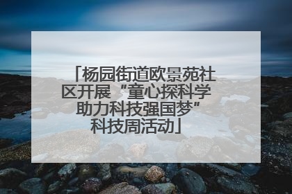 杨园街道欧景苑社区开展“童心探科学 助力科技强国梦”科技周活动