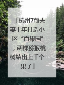 杭州7旬夫妻十年打造小区“百果园”，两棵猕猴桃树结出上千个果子