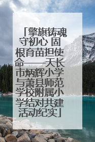 擎旗铸魂守初心 固根育苗担使命——天长市炳辉小学与萧县师范学校附属小学结对共建活动纪实