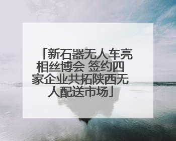 新石器无人车亮相丝博会 签约四家企业共拓陕西无人配送市场