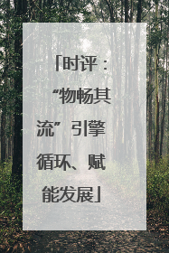 时评：“物畅其流”引擎循环、赋能发展