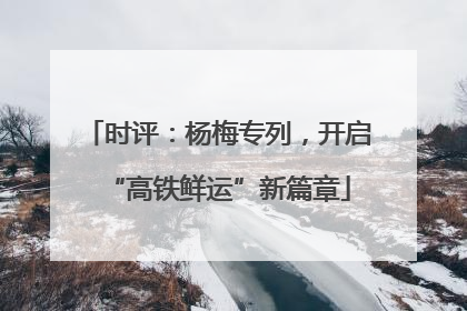 时评：杨梅专列，开启“高铁鲜运”新篇章