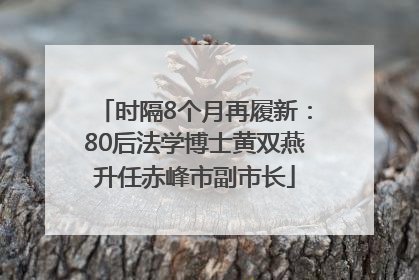 时隔8个月再履新：80后法学博士黄双燕升任赤峰市副市长