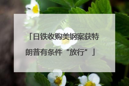 日铁收购美钢案获特朗普有条件“放行”