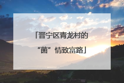 晋宁区青龙村的“菌”情致富路