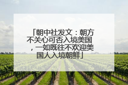 朝中社发文：朝方不关心可否入境美国，一如既往不欢迎美国人入境朝鲜