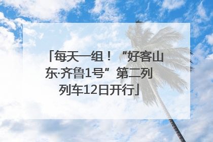 每天一组！“好客山东·齐鲁1号”第二列列车12日开行