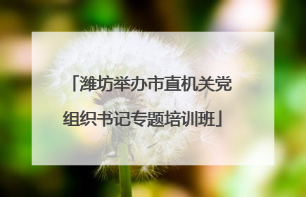 潍坊举办市直机关党组织书记专题培训班