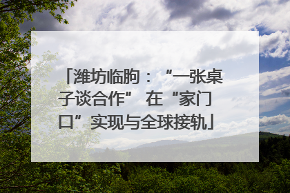 潍坊临朐：“一张桌子谈合作” 在“家门口”实现与全球接轨