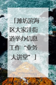 潍坊滨海区大家洼街道举办信息工作“业务大讲堂”