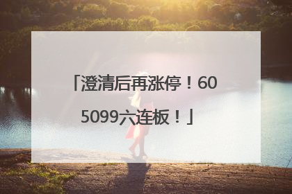 澄清后再涨停！605099六连板！