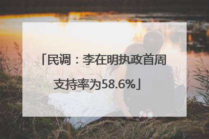 民调：李在明执政首周支持率为58.6%