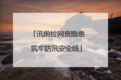汛前拉网查隐患 筑牢防汛安全线
