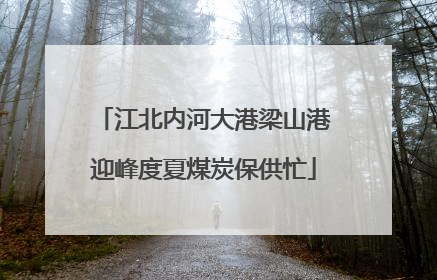江北内河大港梁山港迎峰度夏煤炭保供忙
