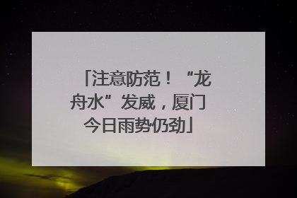 注意防范！“龙舟水”发威，厦门今日雨势仍劲