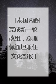 泰国内阁完成新一轮改组，总理佩通坦兼任文化部长