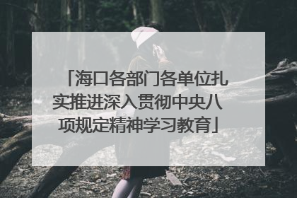 海口各部门各单位扎实推进深入贯彻中央八项规定精神学习教育
