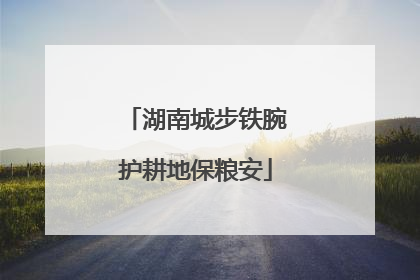 湖南城步铁腕护耕地保粮安