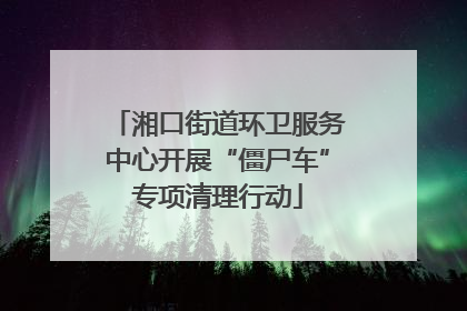 湘口街道环卫服务中心开展“僵尸车”专项清理行动