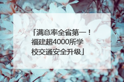 满意率全省第一！福建超4000所学校交通安全升级