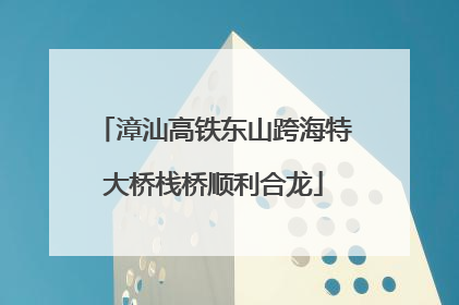 漳汕高铁东山跨海特大桥栈桥顺利合龙