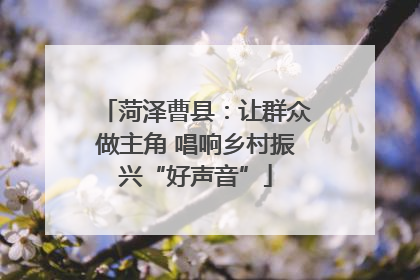 菏泽曹县：让群众做主角 唱响乡村振兴“好声音”