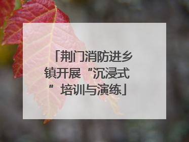 荆门消防进乡镇开展“沉浸式”培训与演练