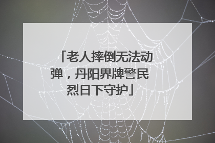 老人摔倒无法动弹，丹阳界牌警民烈日下守护