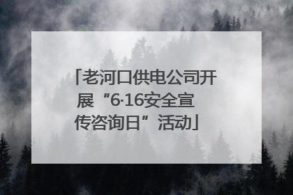 老河口供电公司开展“6·16安全宣传咨询日”活动
