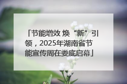 节能增效 焕“新”引领，2025年湖南省节能宣传周在娄底启幕
