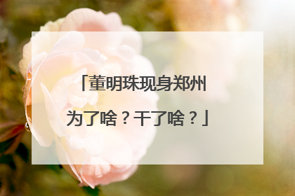 董明珠现身郑州 为了啥？干了啥？