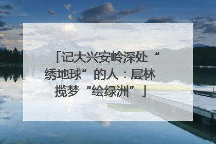 记大兴安岭深处“绣地球”的人：层林揽梦“绘绿洲”