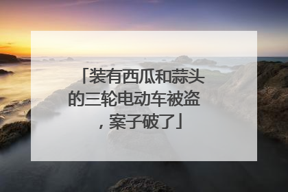 装有西瓜和蒜头的三轮电动车被盗，案子破了