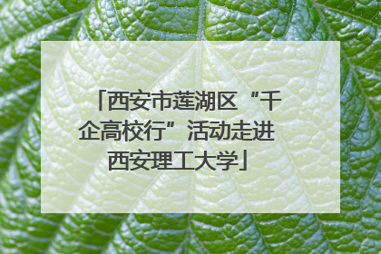 西安市莲湖区“千企高校行”活动走进西安理工大学