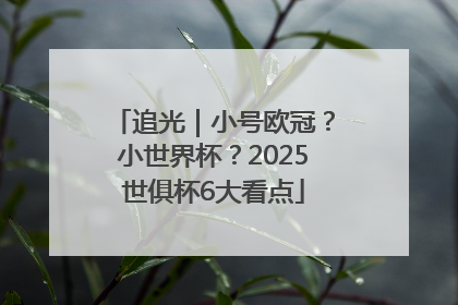 追光｜小号欧冠？小世界杯？2025世俱杯6大看点