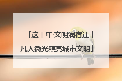 这十年·文明润宿迁丨凡人微光照亮城市文明