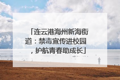 连云港海州新海街道：禁毒宣传进校园，护航青春助成长