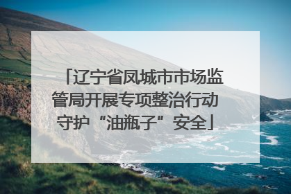 辽宁省凤城市市场监管局开展专项整治行动守护“油瓶子”安全