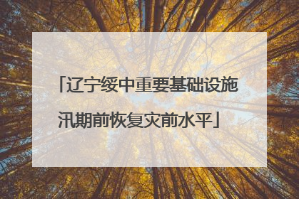 辽宁绥中重要基础设施汛期前恢复灾前水平