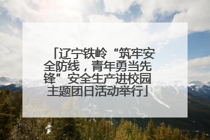 辽宁铁岭“筑牢安全防线，青年勇当先锋”安全生产进校园主题团日活动举行