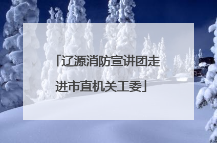 辽源消防宣讲团走进市直机关工委