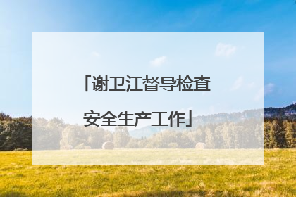 谢卫江督导检查安全生产工作