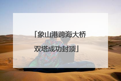 象山港跨海大桥双塔成功封顶