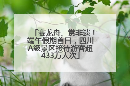 赛龙舟、赏非遗！端午假期首日，四川A级景区接待游客超433万人次