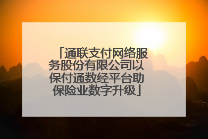 通联支付网络服务股份有限公司以保付通数经平台助保险业数字升级